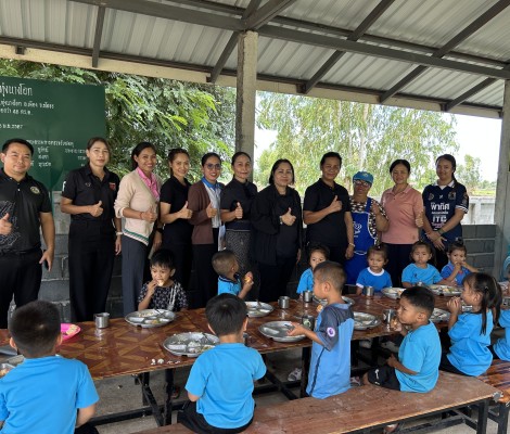 การลงพื้นที่ติดตาม ตรวจสอบ และประเมินผลการดำเนินงานโครงการอาหารกลางวัน ศูนย์พัฒนาเด็กเล็กบ้านหนองเป้า