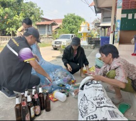 การรับซื้อขยะรีไซเคิลเพื่อขับเคลื่อนธนาคารขยะของตำบลทุ่งนางโอก(บ้านดอนกระยอม หมู่ที่ 5 และบ้านหนองตอ หมู่ที่ 6) ประจำเดือนเมษายน 2567