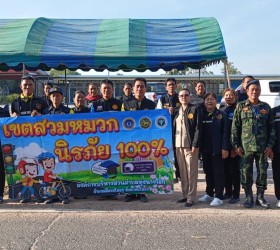 ตั้งจุดตรวจสวมหมวกนิรภัย 100%